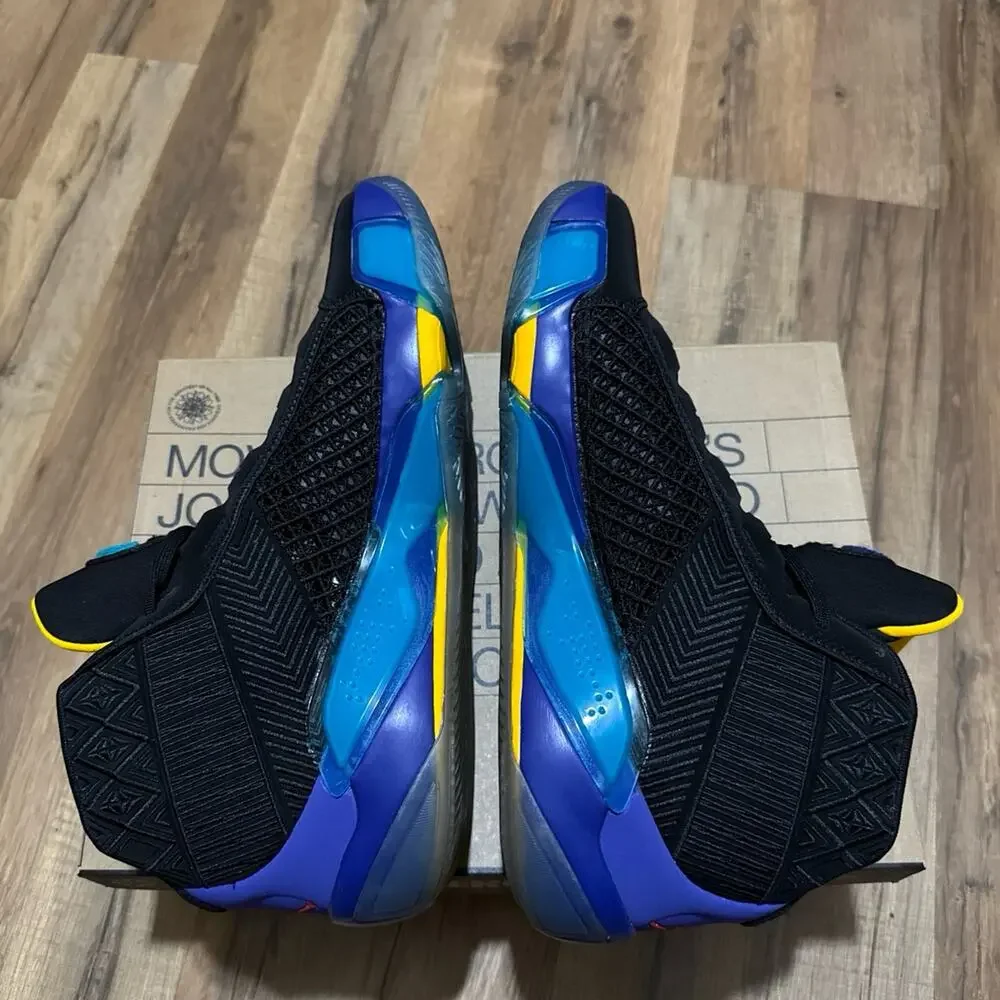 Air Jordan 38 Aqua Bright Concord Clear Sole DZ3356-001 Size 11.5